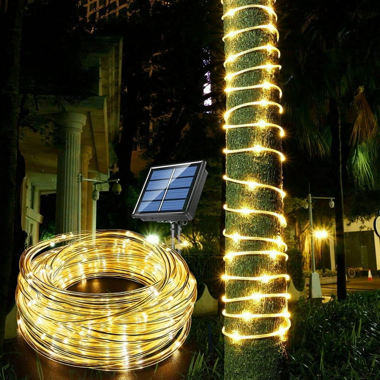 Honche Solar Rope Lights Outdoor Waterproof 33ft 100 LEDs Garden Tree