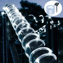 Honche Solar String Lights 33ft LED Rope Lights for Outside Garden Fairy Lights Outdoor Waterproof Patio Christmas Decorations Cool White