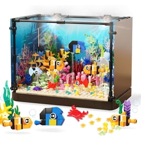 Honchoes Fish Tank Building Blocks Set with LED Compatible with Lego Sea Animals for Adults Boys 570 Pcs