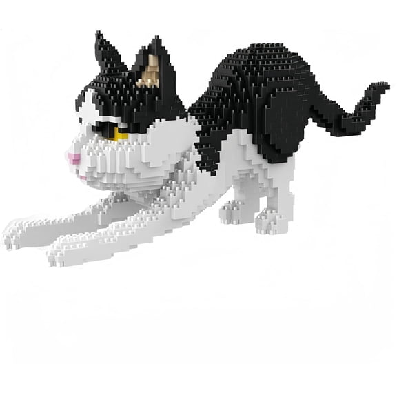 Honchoes Cow Cat Building Block Set Not Compatible with Lego Animal for Adults Kids 8+