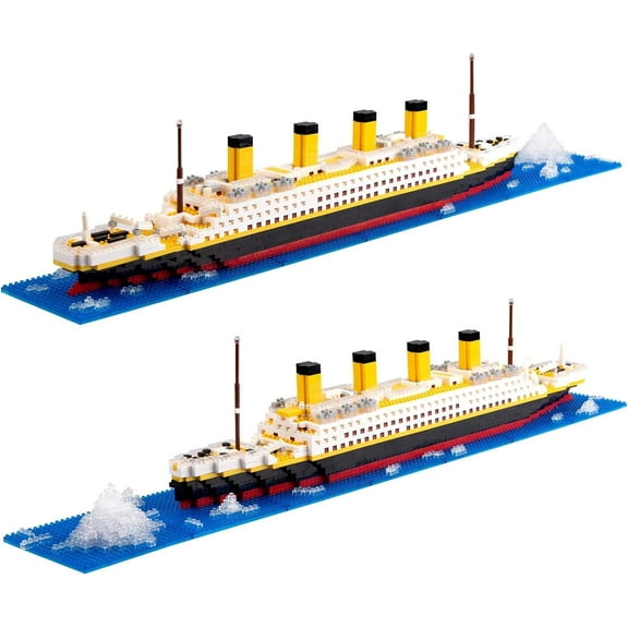 Honchoes Cruise Ship Building Blocks Set Not Compatible with Lego Ship Titanic Modle Decor 1872 Pcs