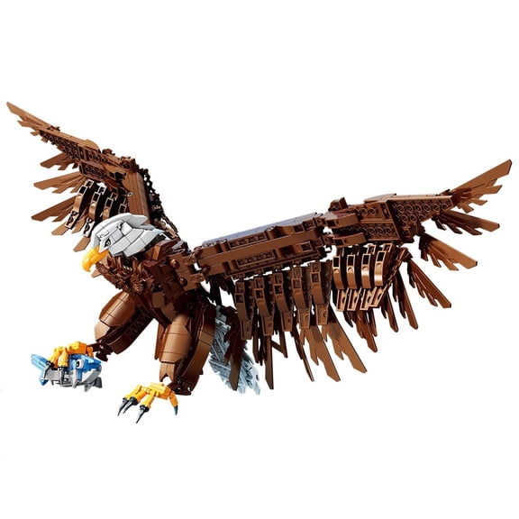 Honchoes Eagle Building Blocks Set Compatible with Lego Animal Bird Model Decor Gift for Adults 1214 Pcs