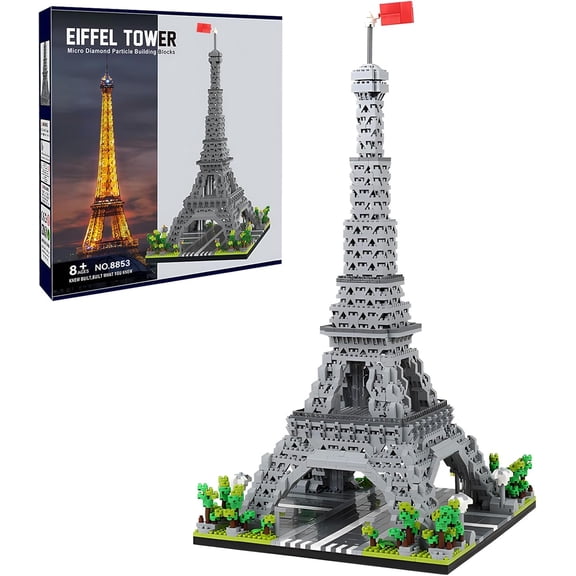 Honchoes Eiffel Tower Building Set Mini Not Compatible with Lego Architecture Model for Adults 3350 Pcs
