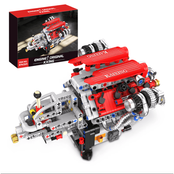 Honchoes Engine Technical With Light Building Sets Compatible With Lego Variable Speed Spacial Imagination Building Kits For Adults Boys