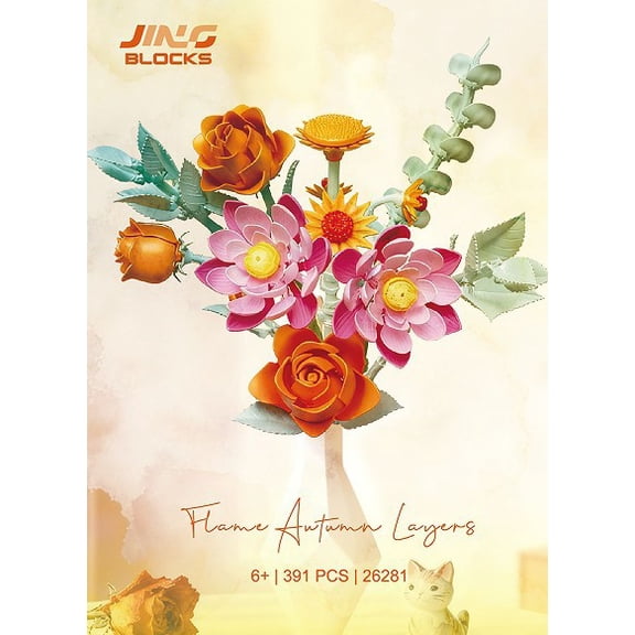 Honchoes Eternal Flower Bouquet Building Sets Plants Diy Botanicals Compatible With Lego Artificial For Adults Women 391 Pcs