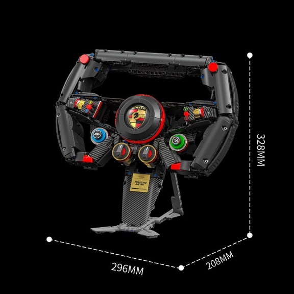 Honchoes F1 Racing Wheels Model Building Set Compatible with Lego Race Car Steering Wheel for Adults Home Decor 1221 Pcs