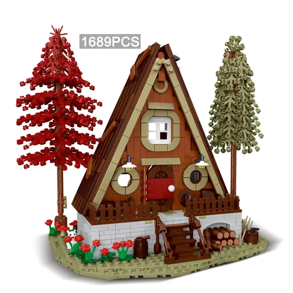 Honchoes Forest A Cabin House Building Set Compatible with Lego House Architecture Model Gift for Adults 1689 Pcs