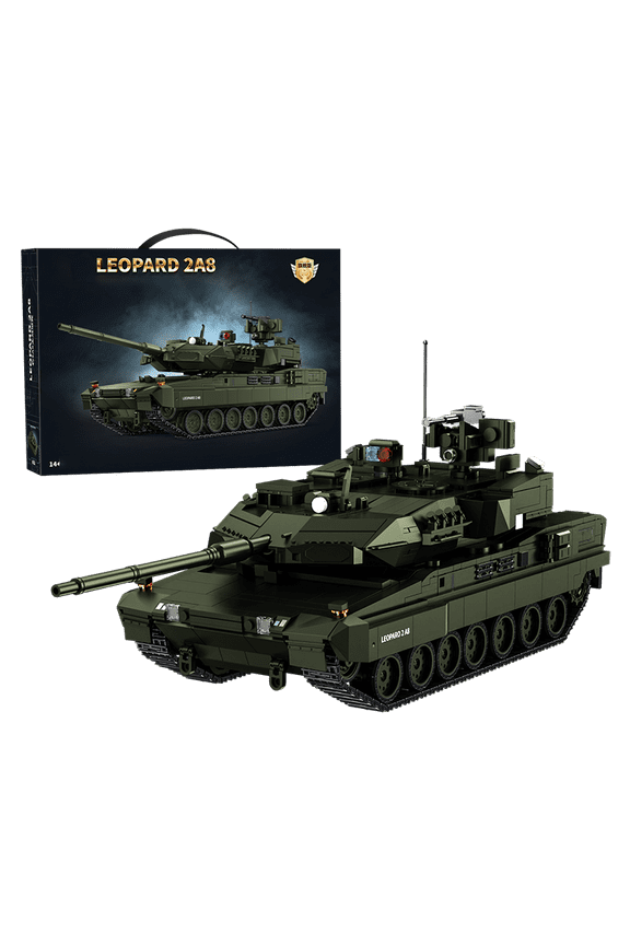 German Military Leopard 2A8 Tank Building Set Compatible with Lego Army Tank Model Decor Gift for Adults 2306 PCS