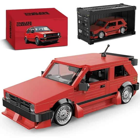 Honchoes Golf MK2 Car Building Set with Display Box Compatible with Lego Car Model Gift for Adults Boys 479Pcs