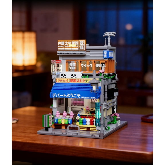 Honchoes Japanese Grocery Store Building Set with LED Compatible with Lego City View House for Adults 1401 Pcs
