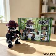Honchoes Lifelike Detective Panda Building Sets Compatible With Lego Animal Modle Cognitive Development Building Blocks For Adults Teens 1036 Pcs