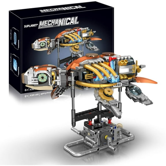 Honchoes Mechanical Turtle Building Set with Light Compatible with Lego Animal Model Home Decor Gift 659Pcs