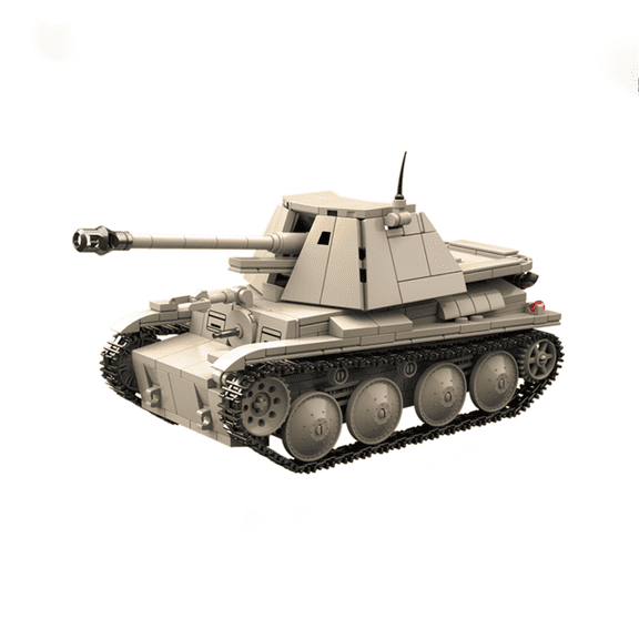 Honchoes Military Marder III H Tank Destroyer Building Set Compatible with Lego WW2 Army Tank Model for Boys 661 Pcs