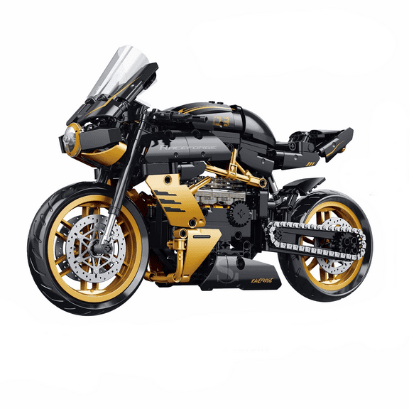 Honchoes Motorcycle Building Block Set Compatible with Lego Vehicle Model Decor Gift for Adults Boys 506 Pcs