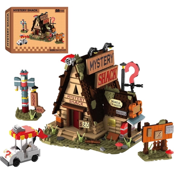 Honchoes Mystery Cabin House Building Set Compatible with Lego House Architecture Decor for Adults 1125 Pcs
