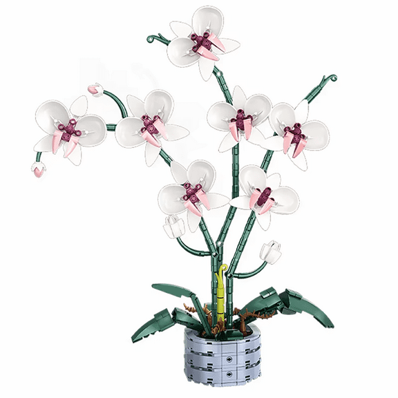 Honchoes Orchid Flower Building Set Compatible with Lego Botanical Collection Home Decor for Adults 536 Pcs
