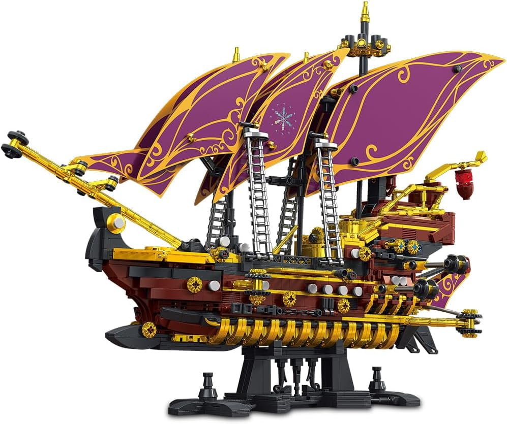 Honchoes Pirate Ship Building Set with LED Compatible with Lego Ship Model Toy for Adults Boys 2285 Pcs