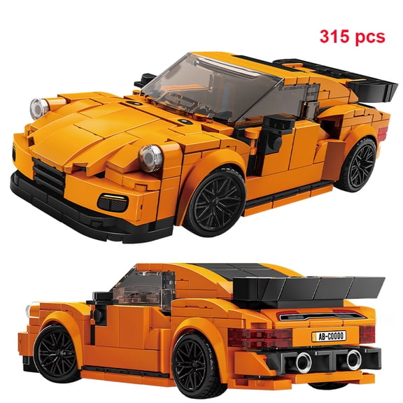 Honchoes Orange Racing Sports Car Building Blocks Set Compatible with Lego Speed Car Cognitive Development Building Kits for Adults Teens 315 Pcs
