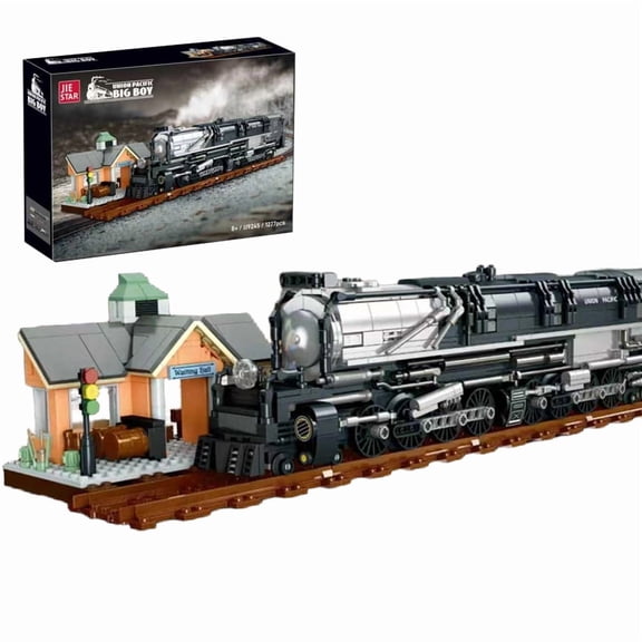 Honchoes Railway Station Train Building Set Compatible with Lego Train Model Gift for Adults Boys Girls 1277 Pcs