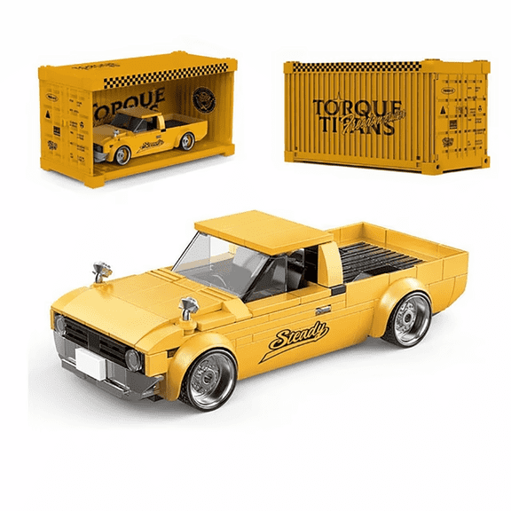 Honchoes Retro Pickup Truck Building Set Compatible with Lego Car with Display Box for Adults 324Pcs