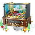 thumbnail image 1 of Honchoes Shark Tank Aquarium Building Blocks Set with LED Compatible with Lego Fish for Kids 721Pcs, 1 of 8