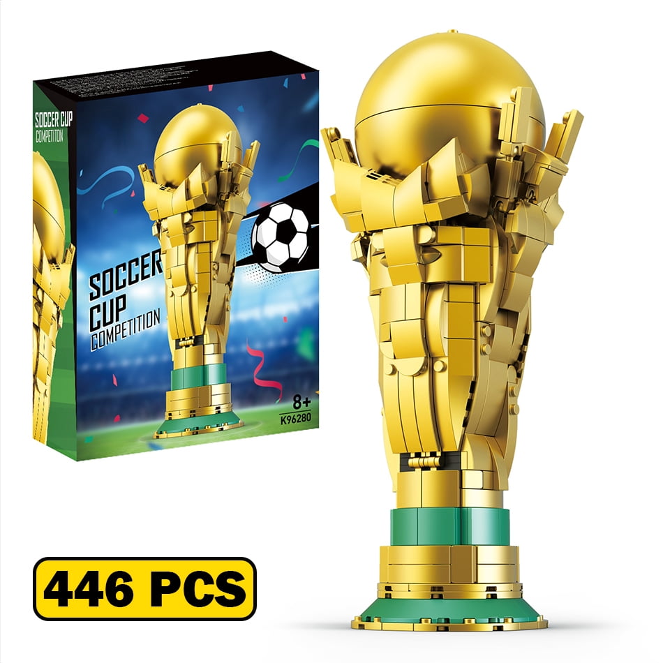 Honchoes Soccer Cup Building Blocks Set Compatible with Lego Championship Trophy Model Kit for Adults Boys 446 Pcs