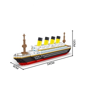 Honchoes Titanic Cruise Ship Building Set MIni Not Compatible with Lego Ship Modle for Adults 1500 Pcs