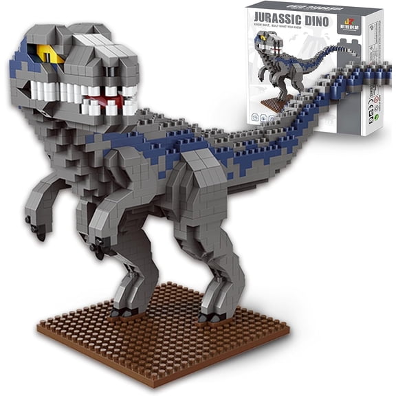 Honchoes Velociraptor Dinosaur Building Set Mini Not Compatible with Lego Dinosaur Model Toy for Adults Boys 870 Pcs