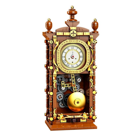 Honchoes Vintage Pendulum Wall Clock Building Set Compatible with Lego for Adults 751 Pcs