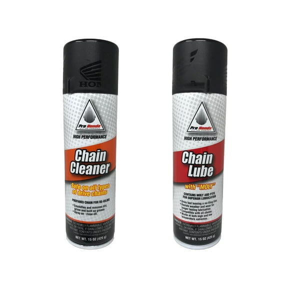 Honda 08732-CLM00 Chain Lube with Moly and Chain Cleaner Motorcycle Accessory, 2 Pieces