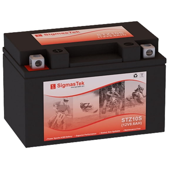 Honda 600CC Shadow Deluxe VT600C, CD 2004-2006 Battery by SigmasTek STZ10S 12V 8.6AH 190 CCA