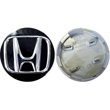 Honda 62mm Wheel Covers & Hub Caps Black, 4 Pack