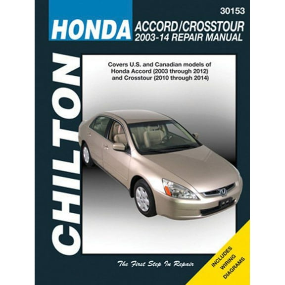 Pre-Owned Honda Accord (2003-14) & Crosstour (2010-12) but exc. hybrid models & FWD models Chilton Repair Manual (USA) ^