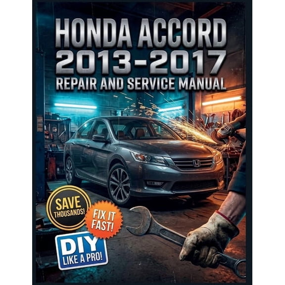 Honda Accord 2013-2017 Repair and Service Manual: The Complete Illustrated Step-by-Step Guide to Dealership-Level Diagno, (Paperback)
