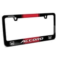 thumbnail image 1 of Honda Accord Red Racing Stripe Black Metal License Plate Frame, 1 of 8