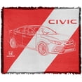 thumbnail image 1 of Honda Auto Blanket, 50'x60' Civic Car and Logo Woven Tapestry Cotton Blend Fringed Throw Blanket, 1 of 6
