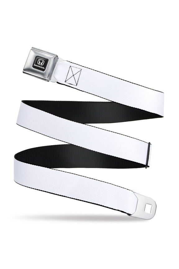 Honda Belt, Seatbelt Buckle Belt, Honda Logo White, 34 to 52 Inches