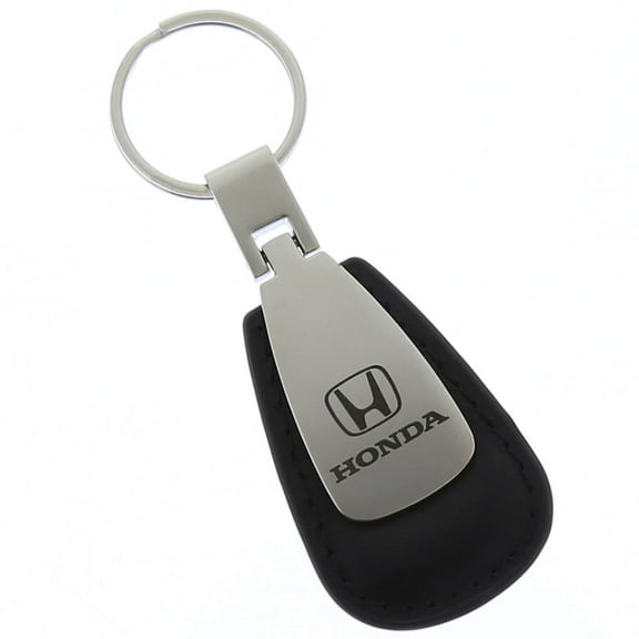 Honda Black Leather Tear Drop Key Chain