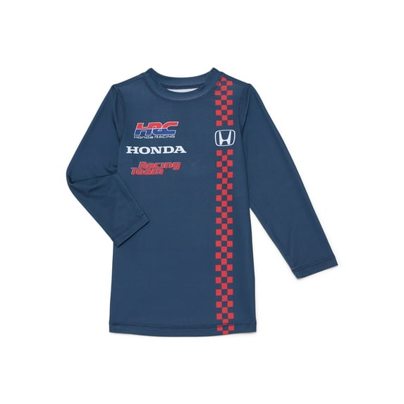 Honda Boys Swim Rash Guard with Long Sleeves, Sizes 4-12