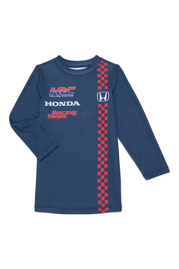 Boys Swim Rash Guard with Long Sleeves, Sizes 4-12