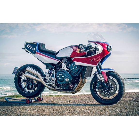 Honda CB1000R Dirt Endurance Racing Motorcycle Wall Art Home - 20x30 Inch Laminated Poster - Stunning Detail and Bold Colors