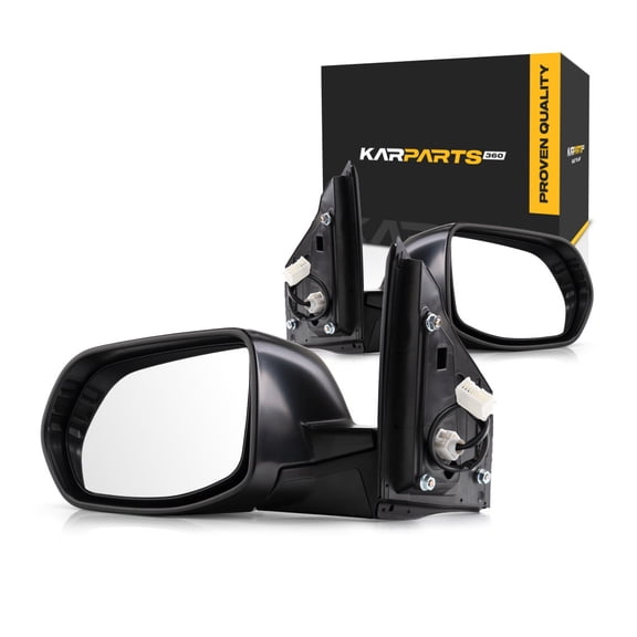 For Honda CR-V 2012 13 14 15 2016 Door Mirror Driver and Passenger Side | Pair | Power | Non- Heated | Textured Black | Replacement For 76250T0AA02 | HO1320270