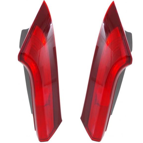 For Honda CR-V 2012 2013 2014 Tail Light Driver and Passenger Side | Pair | Upper | Chrome Housing | Red Lens | CAPA Certified | Replacement For HO2800189C, HO2801189C | 34175-T0A-A01, 34170-T0A-A01