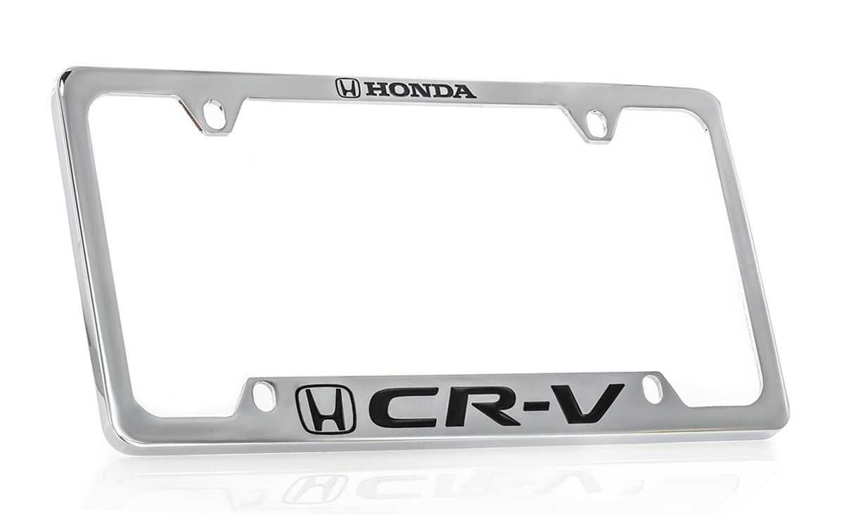 Honda CR-V Chrome Plated Zinc License Plate Frame Holder bottom engraved 4 Hole