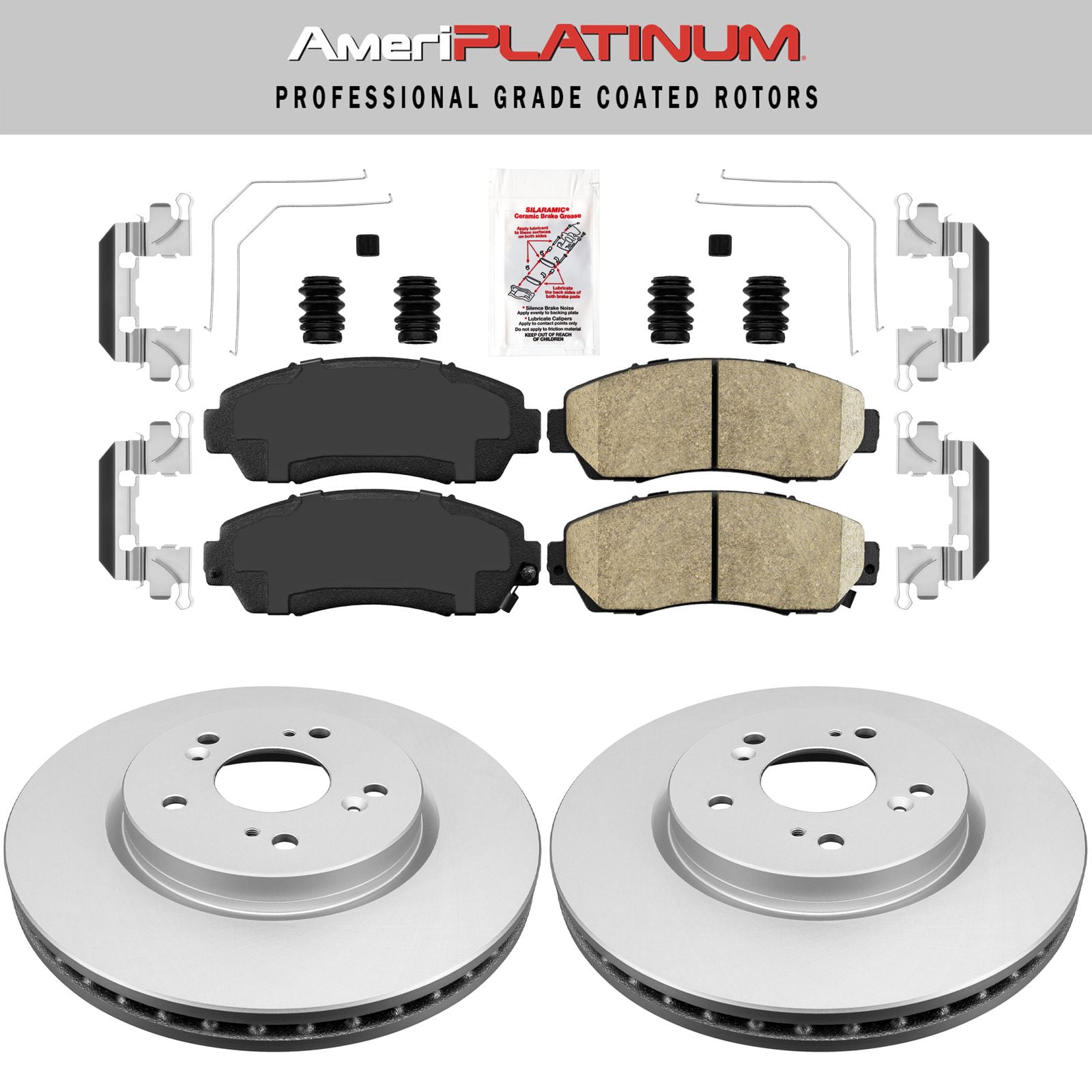 Brake Rotor and Pad Set Front Rear for Acura RDX