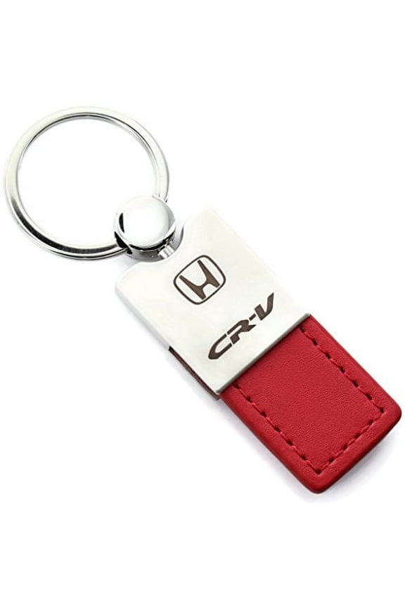 Honda CR-V Keychain & Keyring - Duo Premium Red Leather