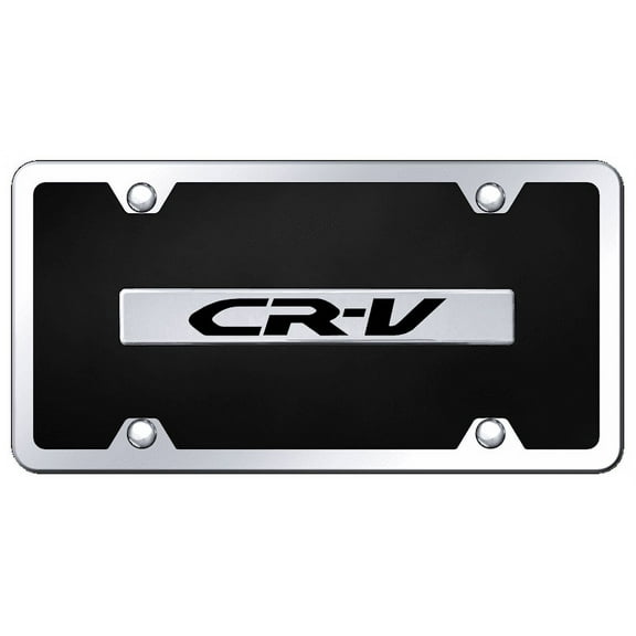 Honda CR-V License Plate Kit (Chrome on Black)