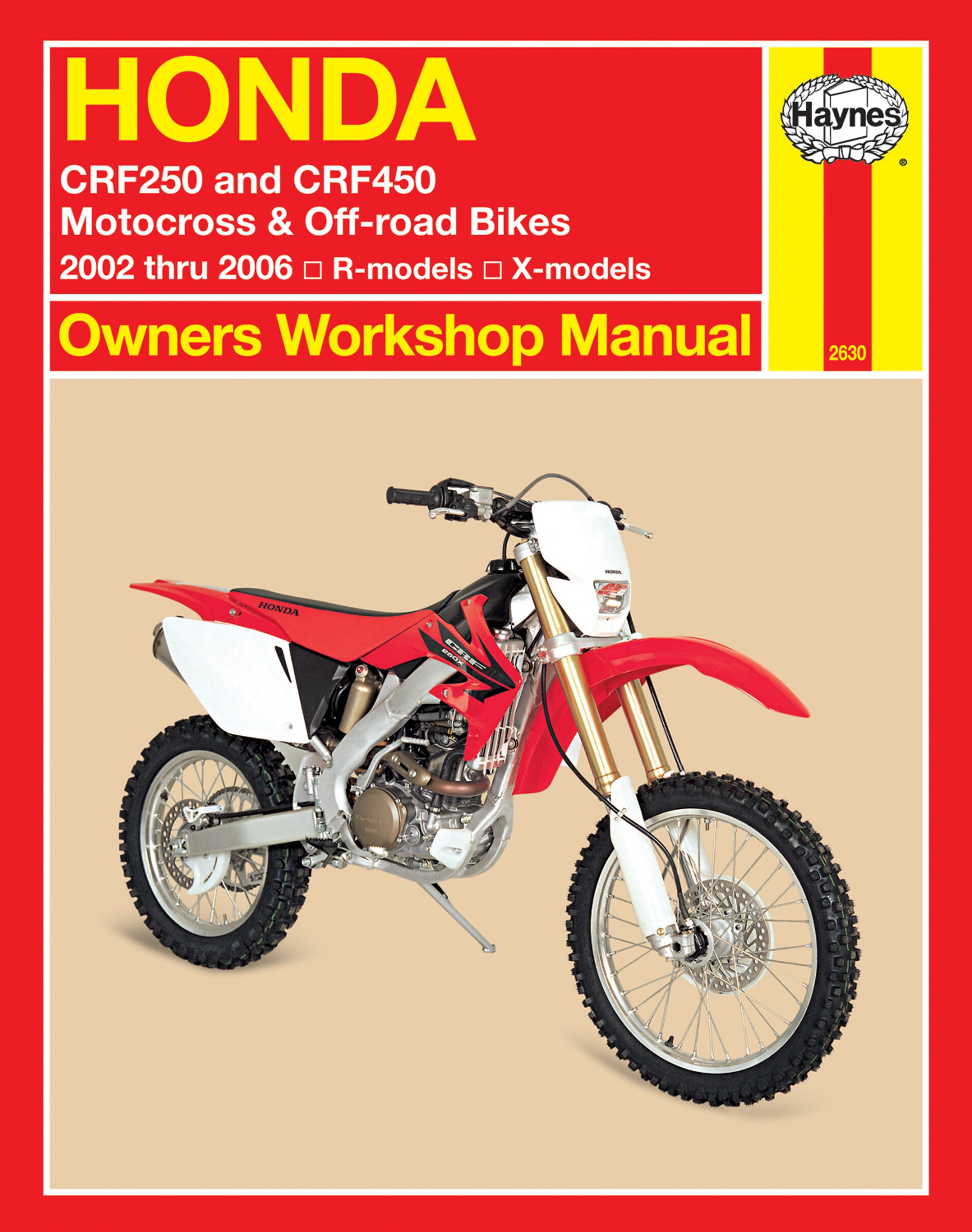 Honda CRF250R (04-06), CRF250X (04-06), CRF450R (02-06) & CRF450X (05-06)  Haynes Repair Manual ^