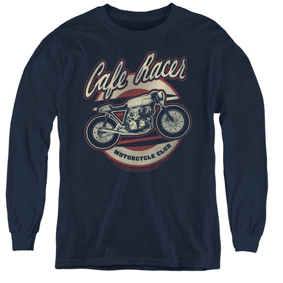Honda Cafe Racer Youth Long Sleeve T-Shirt Navy
