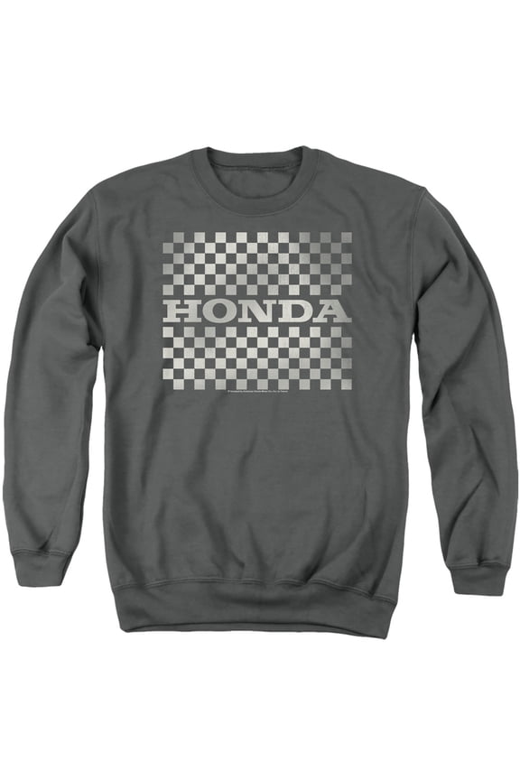Honda Checkers Logo Unisex Adult Crewneck Sweatshirt, Checkers Logo, 3X-Large